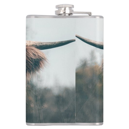 Flasques Portrait de vache Highland (Dos)