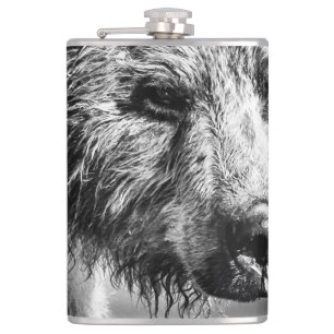 Flasques Portrait d'ours grizzli