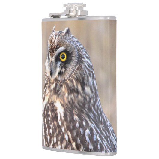 Flasques Portrait d'une chouette à courte portée (Gauche)