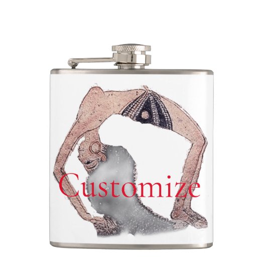 Flasques Pose vintage de Yoga Backbend Thunder_Cove (Devant)