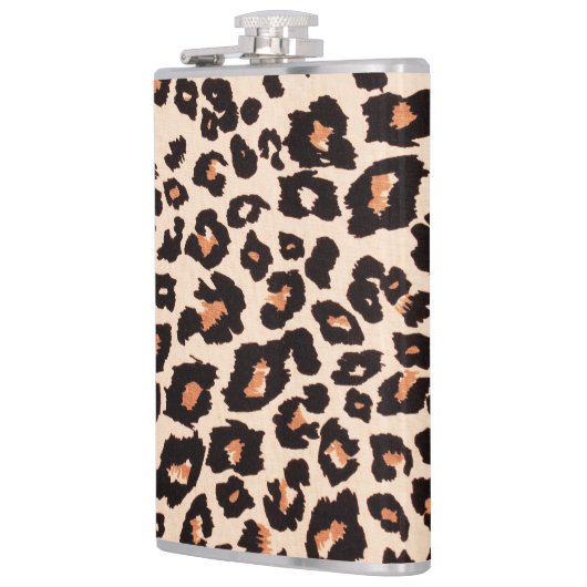 Flasques Poster de animal Léopard Brown orange (Gauche)