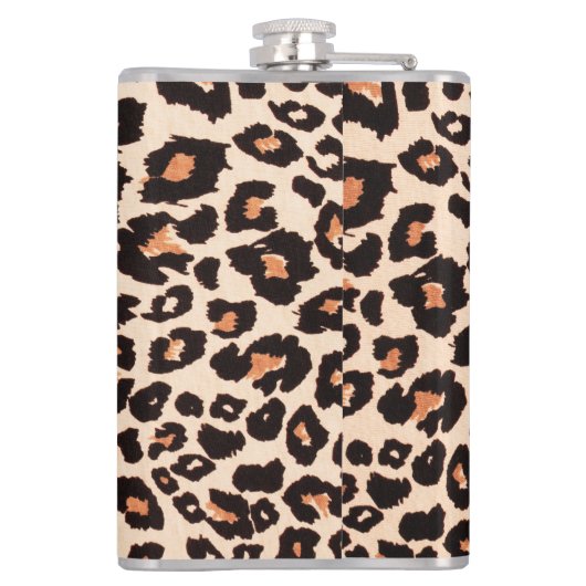 Flasques Poster de animal Léopard Brown orange (Dos)