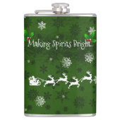 Flasques Pot à bascule Père Noël vert et fiole de renne (Devant)