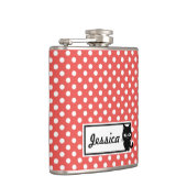 Flasques Pot rouge et chat noir Personnalisé (Droite)