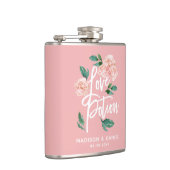 Flasques Potion d'amour Blush Rose Floral Personnalisé (Droite)