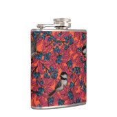 Flasques Poulet sur les branches de bleuets sur l'orange (Droite)