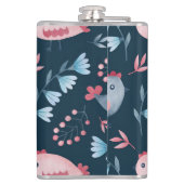 Flasques Poulets folkloriques : Aquarelle Motif sans coutur (Dos)