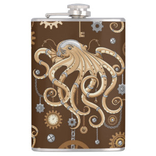 Flasques Poulpe Steampunk Rétro Fantastique Mécanique