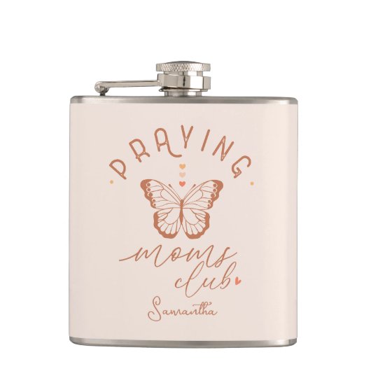 Flasques Praying Moms Club : Butterfly Boho Design Vintage (Devant)