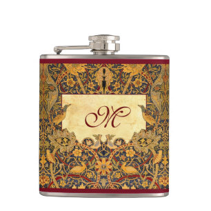 Flasques Pré Raphaelite Wm. MONOGRAMME PERSONNALISABLE DE