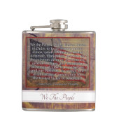 Flasques Préambule de la Constitution américaine sur les Ar (Devant)