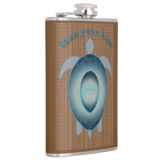 Flasques Prenez votre temps Turtle motivation citation (Droite)