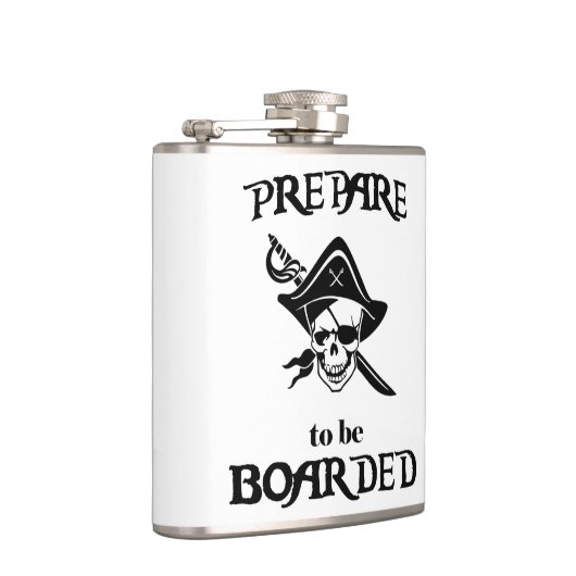 Flasques Préparez-vous à embarquer Crâne et épée de pirate (Droite)