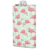 Flasques Preppy Chic Elegant Pink Flamingo Motif (Gauche)