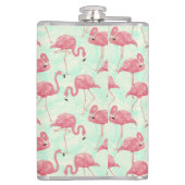 Flasques Preppy Chic Elegant Pink Flamingo Motif (Dos)
