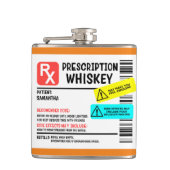 Flasques Prescription drôle Whiskey Étiquette d'avertisseme (Devant)