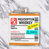 Flasques Prescription drôle Whiskey Étiquette d'avertisseme