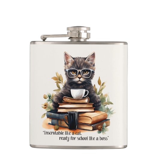 Flasques Prêt Pour L'École Comme Un Patron (Devant)