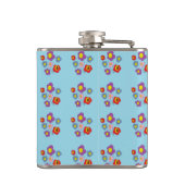 Flasques Pretty Ladybug and Flowers Light Blue Pattern (Dos)