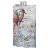 Flasques Pretty Painted Kingfish and Flowers (Gauche)