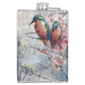 Flasques Pretty Painted Kingfish and Flowers (Dos)