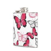 Flasques Pretty Red and Black Butterfly Art Pattern (Gauche)