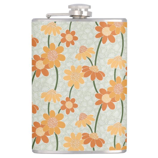 Flasques Pretty retro muted 1970 s flowers (Devant)