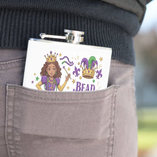Flasques Princesse de Perles - Mardi Gras (En situation)