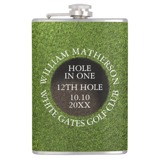 Flasques Prix personnalisé de trou en un au golf (Devant)