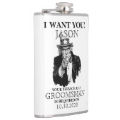 Flasques Proposition Groomsman Best Man Oncle Sam Je veux q (Droite)