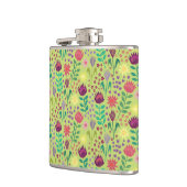 Flasques Protea Floral Block Imprimer Millefleur vert pâle (Gauche)