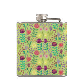 Flasques Protea Floral Block Imprimer Millefleur vert pâle (Dos)
