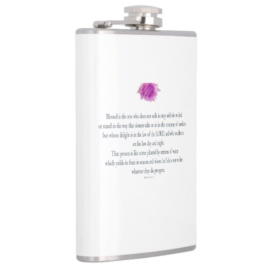 Flasques PSALM 1:1-3 avec Fleur violette (Droite)