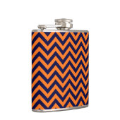 Flasques Pumkin, Navy Blue Large Chevron Zig Zag (Droite)