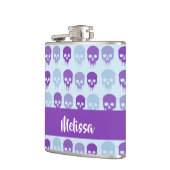Flasques Purple and blue melting skulls pattern (Gauche)