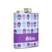 Flasques Purple and blue melting skulls pattern (Droite)