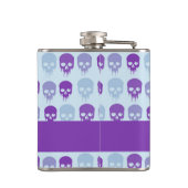 Flasques Purple and blue melting skulls pattern (Dos)