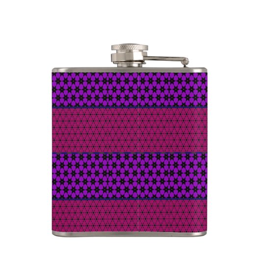 Flasques Purple and Magenta Pattern Striped Monogram (Dos)