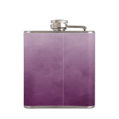 Flasques Purple Brossé Élégant Avec Monogramme Or Simple (Dos)