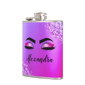 Flasques Purple Pink Monogram Glitter Eyelashes (Gauche)