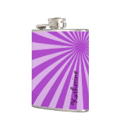 Flasques Purple Sunburst "Ajouter votre nom" (Gauche)