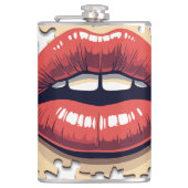 Flasques Puzzle lèvres pop (Devant)