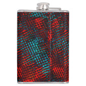 Flasques Quadriculados riscados de cor azul claro, vermelho (Dos)