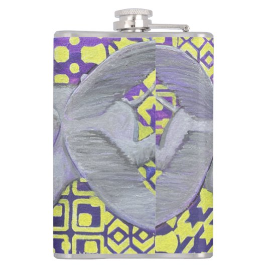 Flasques Quatre ailes-éléphants- (Dos)