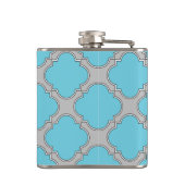 Flasques Quatrefoil bleu et gris (Dos)