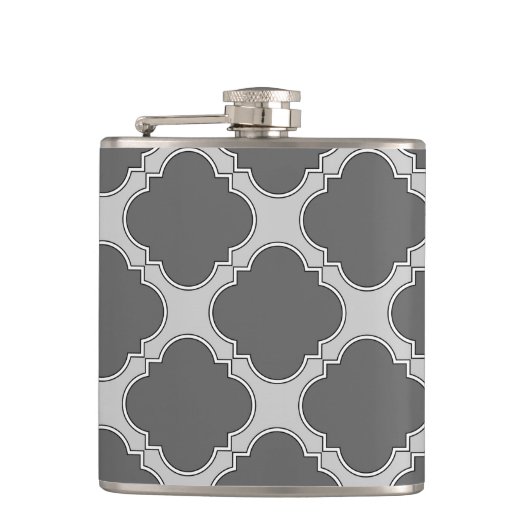 Flasques Quatrefoil dans les tons gris (Devant)