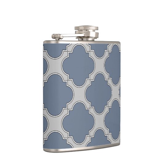 Flasques Quatrefoil gris bleu (Droite)
