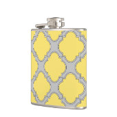 Flasques Quatrefoil jaune et gris (Gauche)