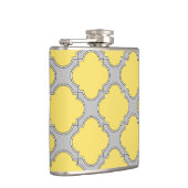 Flasques Quatrefoil jaune et gris (Droite)