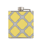 Flasques Quatrefoil jaune et gris (Dos)